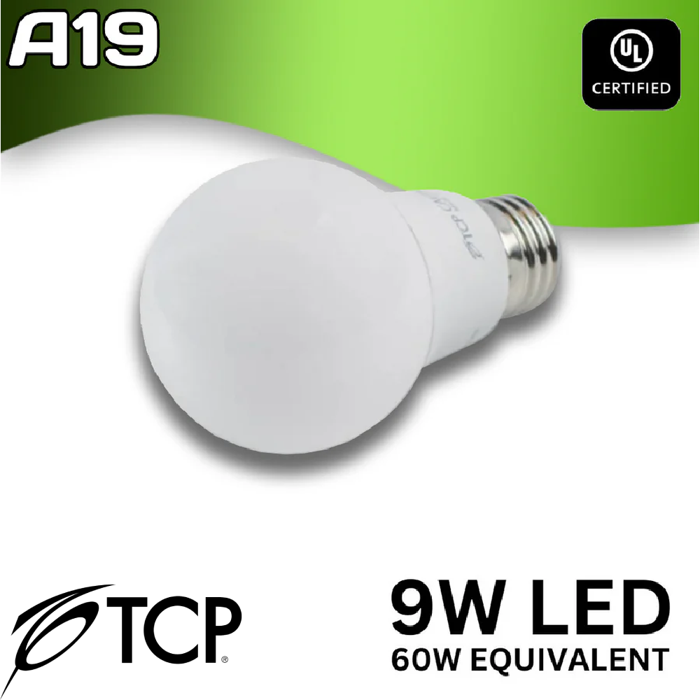 A19 9W Lamp Light Bulbs (Pack of 4)