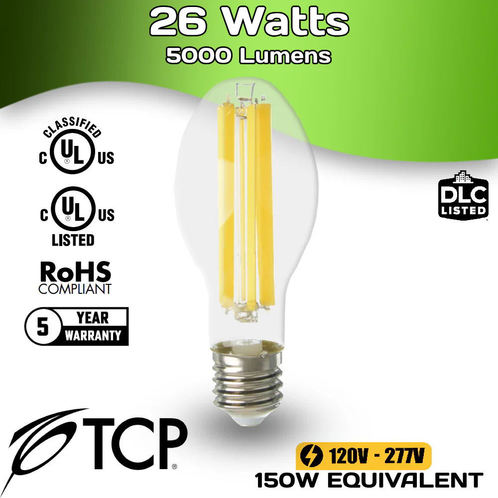 5,000 Lumens - 26 Watts - 5000 Kelvin - LED High Bay Retrofit Lamp