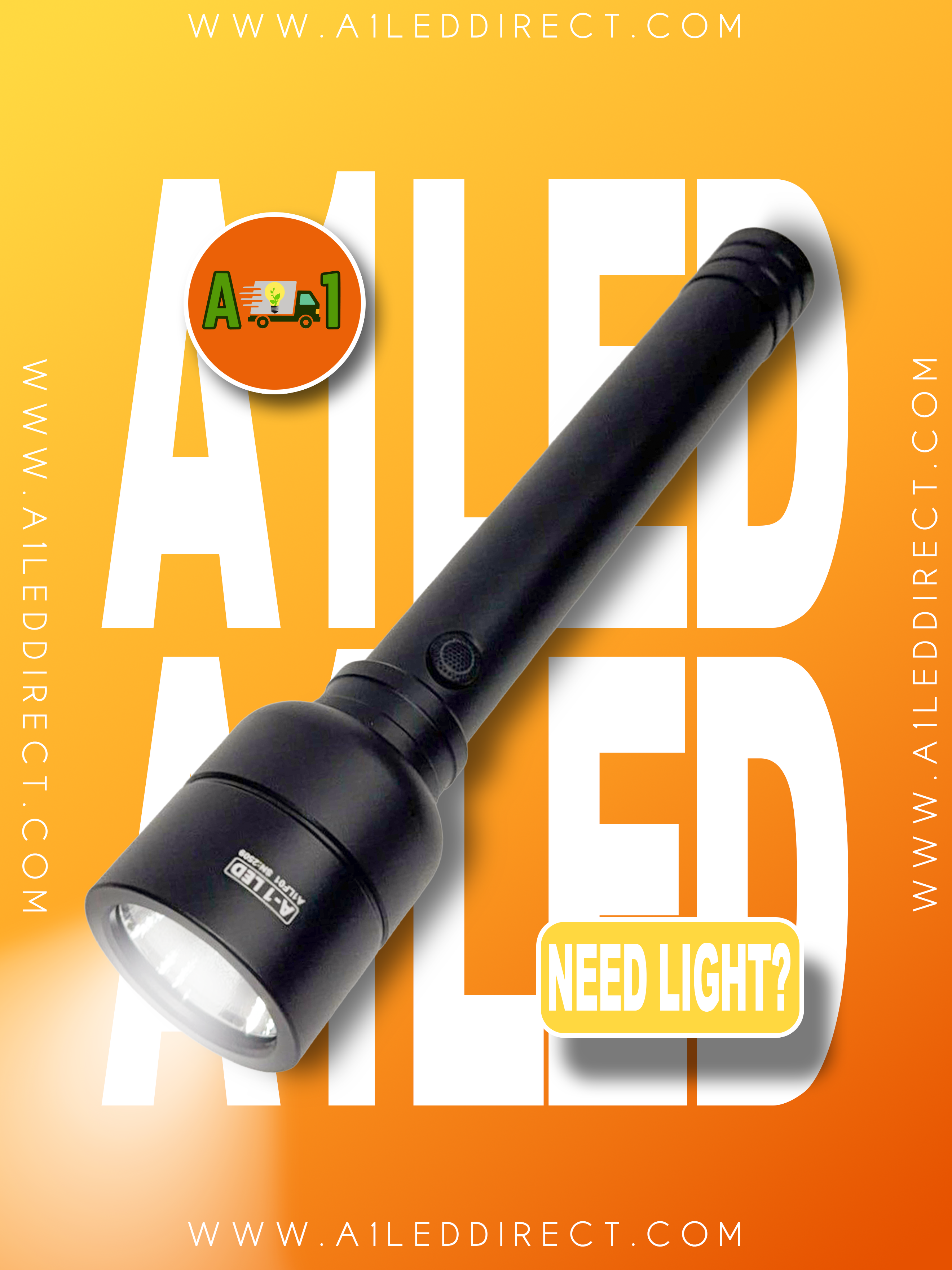 14 Watts - 1050 Lumens - LED Flashlight - A1LF01