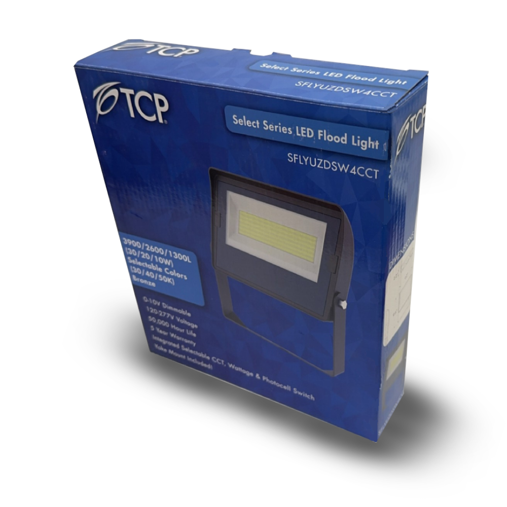 LED Flood Light Yoke Mounted - 10/20/30 Watts - 1300/2600/3900 Lumen - 30/40/50 Kelvin