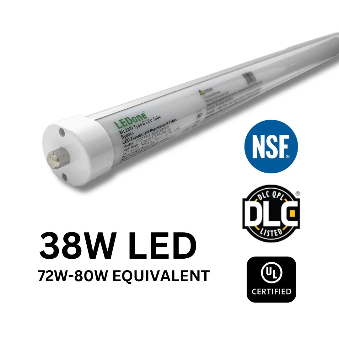8ft 38W FA8 Tube Light (Case of 20 Single End)