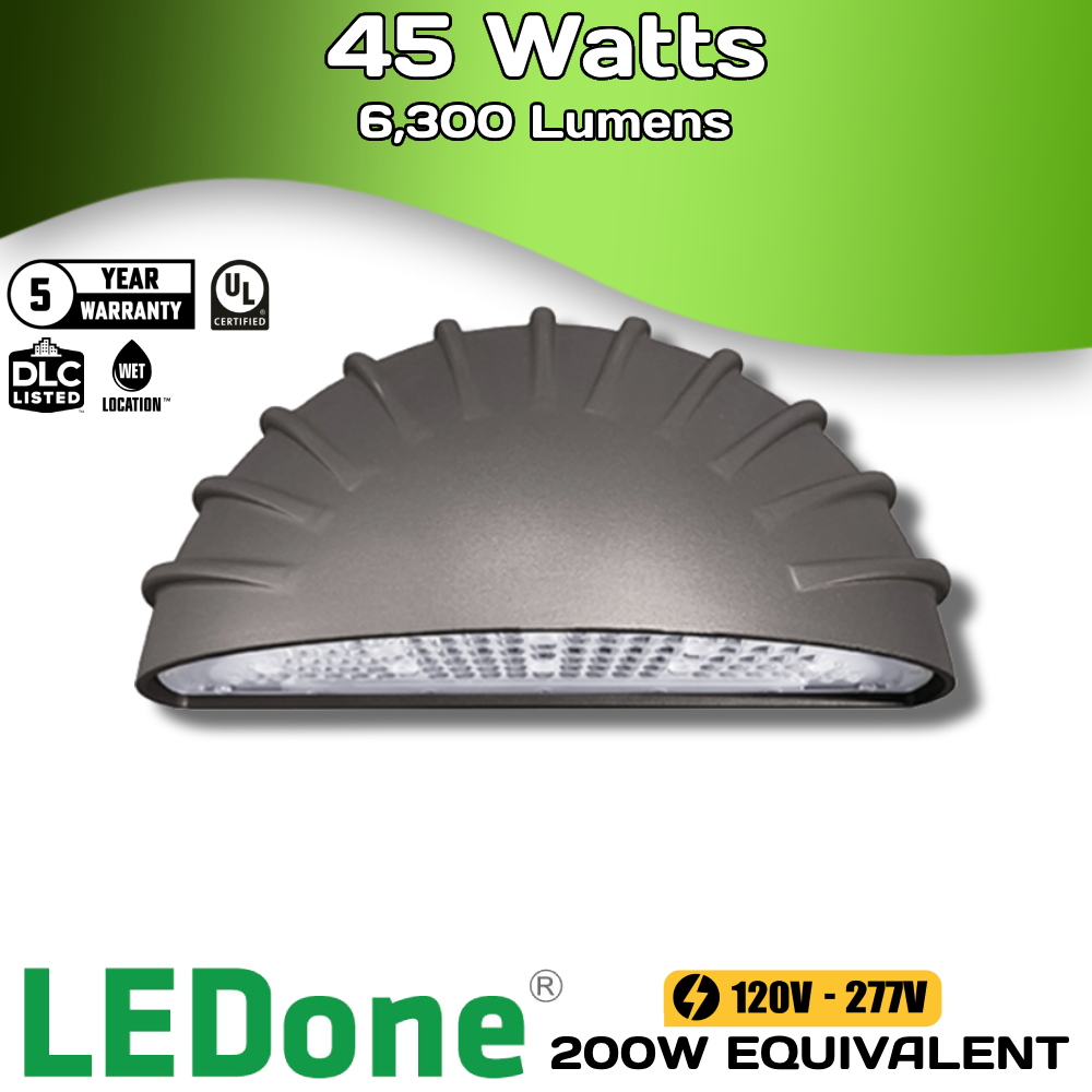 45W Football LED Full Cutoff Wallpack