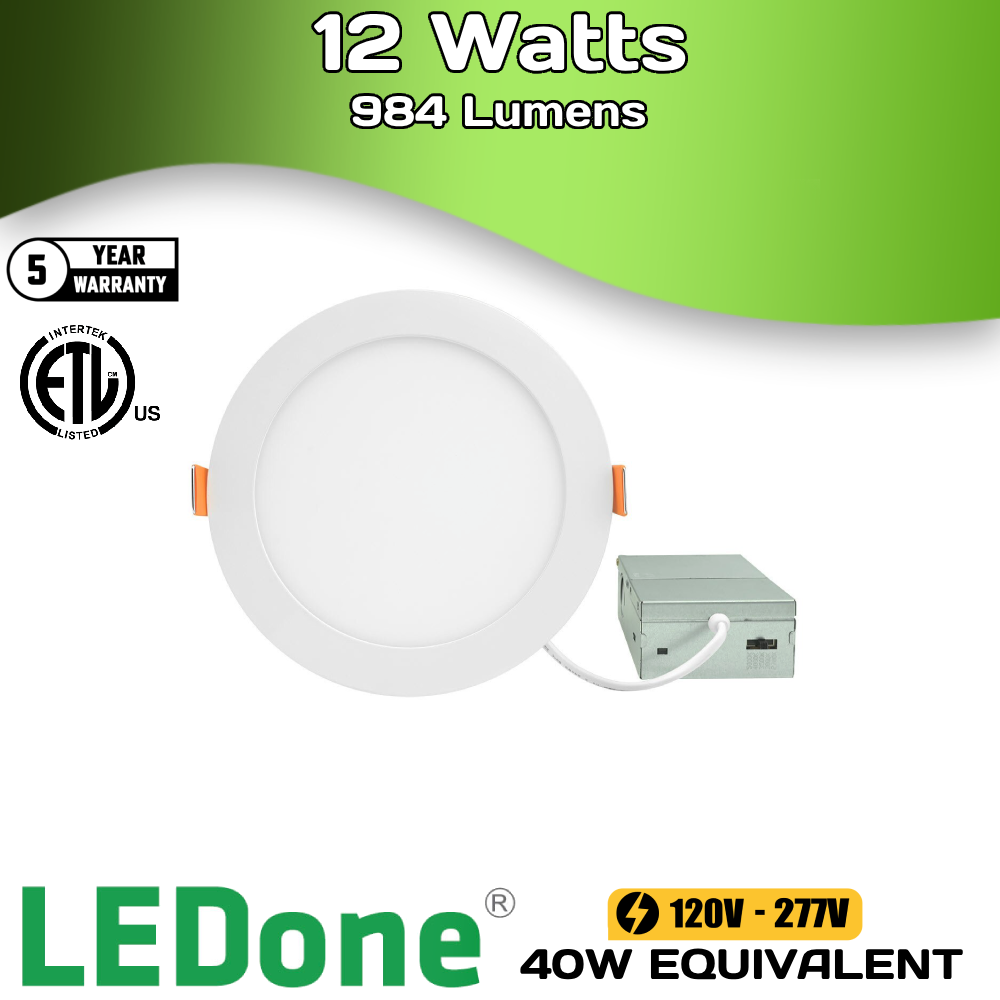 LEDone Ultra-Thin Round Multi CCT Down Light 4" and 6"
