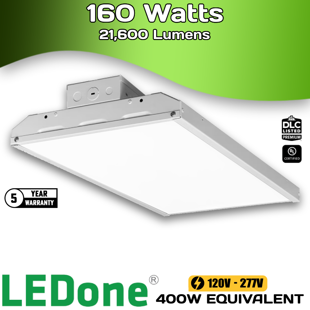 LEDone - 2FT LED Linear High Bay - Multi Wattage 110W/135W/160W - 5000K - 14,850LM - 21,600LM