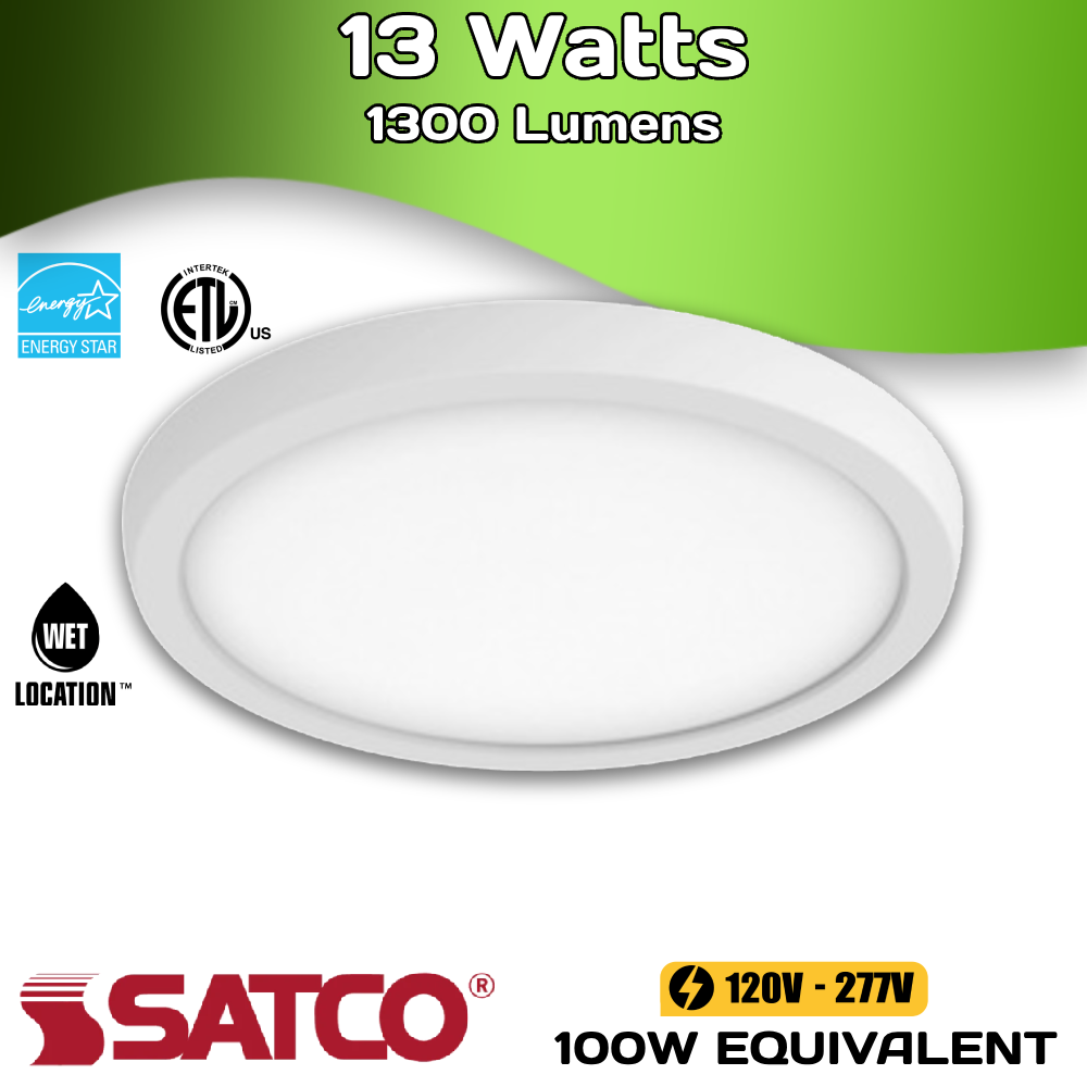 9" LED Downlight - 13 Watts - 1,300 Lumen - Flush Mount - 40K
