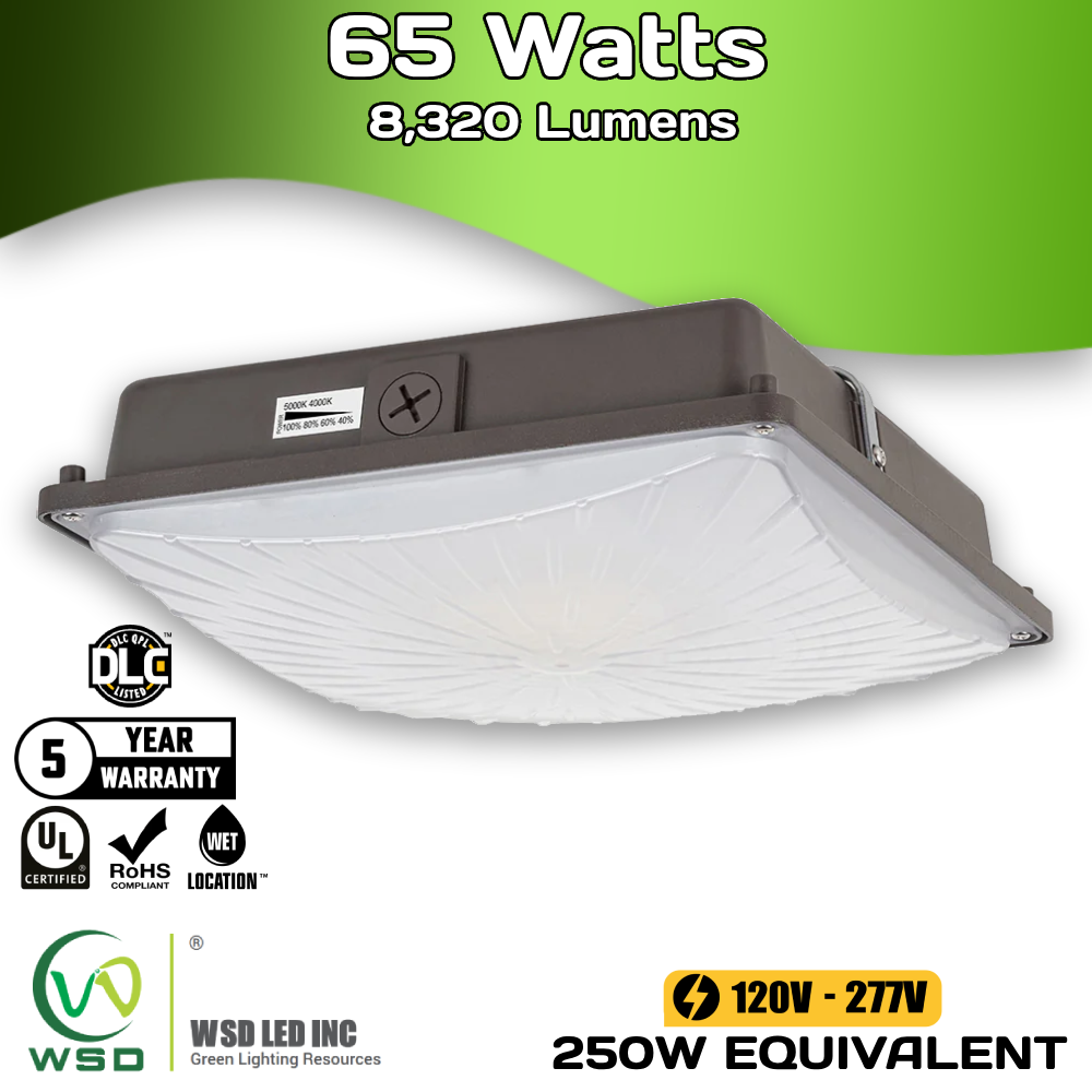 65W - Slim Canopy - 5000K - 120~277V 65W - Slim Canopy - 5000K - 120~277V