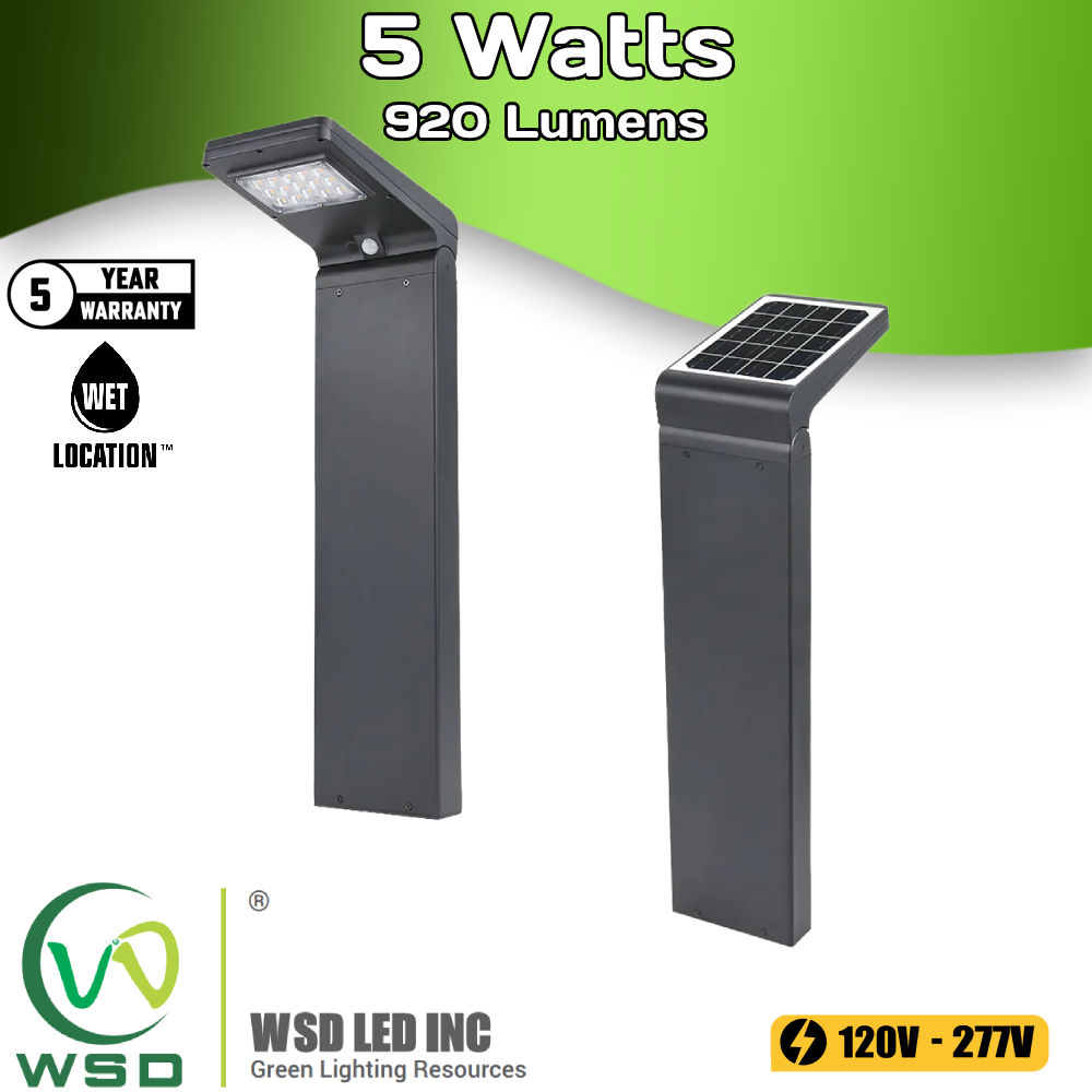 Solar LED Square Bollard Light