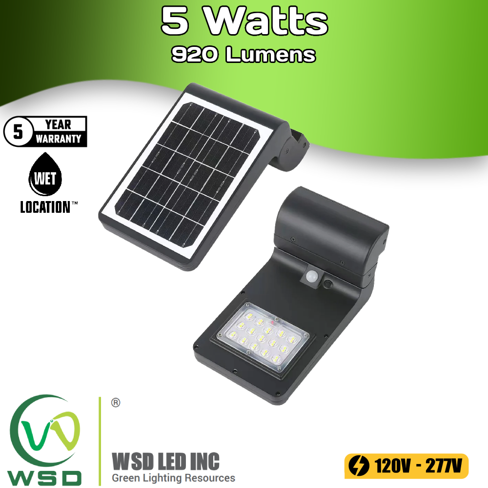 Solar LED Semi-Cutoff Wall Mount Light