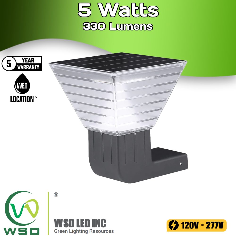 Solar LED Square Wall Mount Light