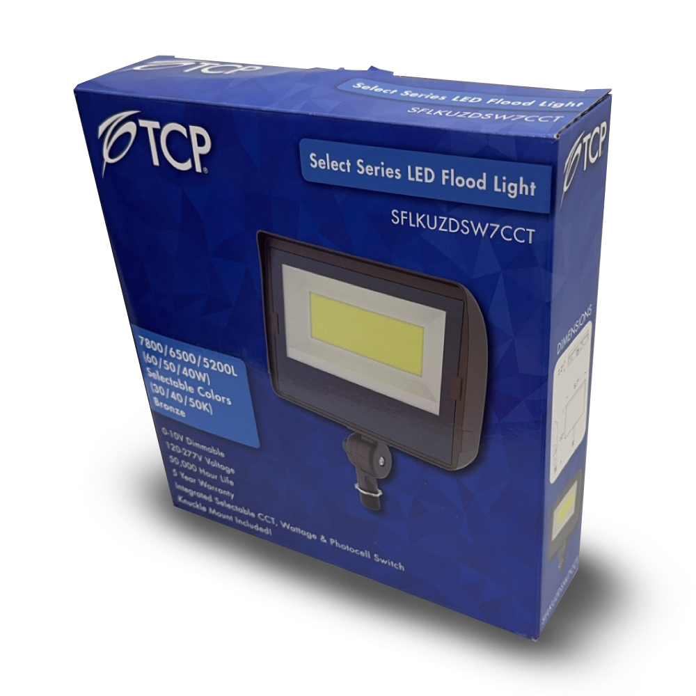 LED Flood Light - 40/50/60 Watts - 5200/6500/7800 Lumens - 30/40/50 Kelvin