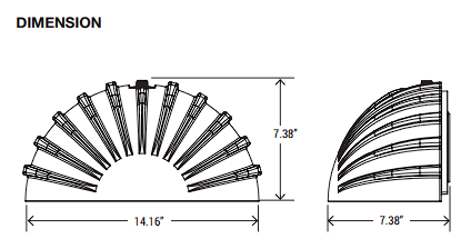 45W Football LED Full Cutoff Wallpack