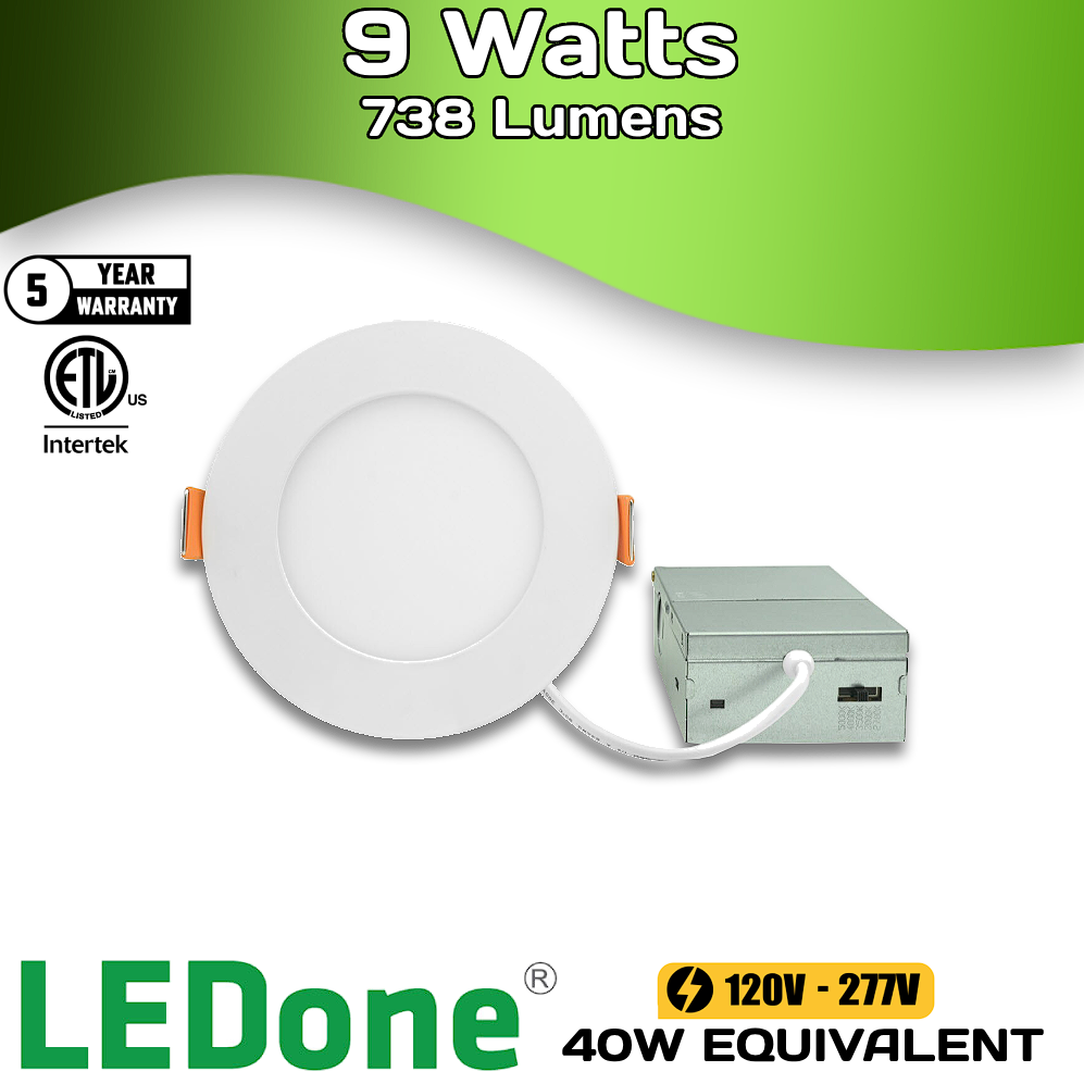 LEDone Ultra-Thin Round Multi CCT Down Light 4" and 6"