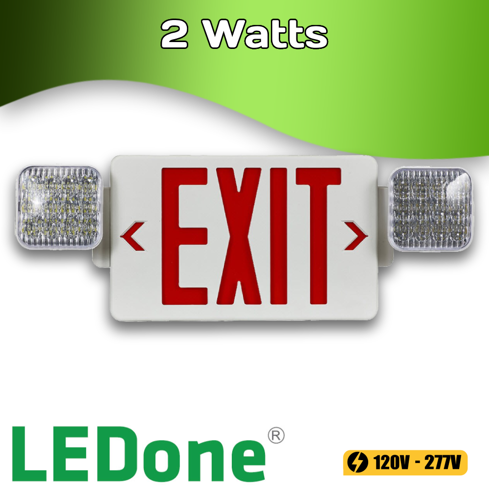 LEDone Red Double Headlight Emergency Exit Light