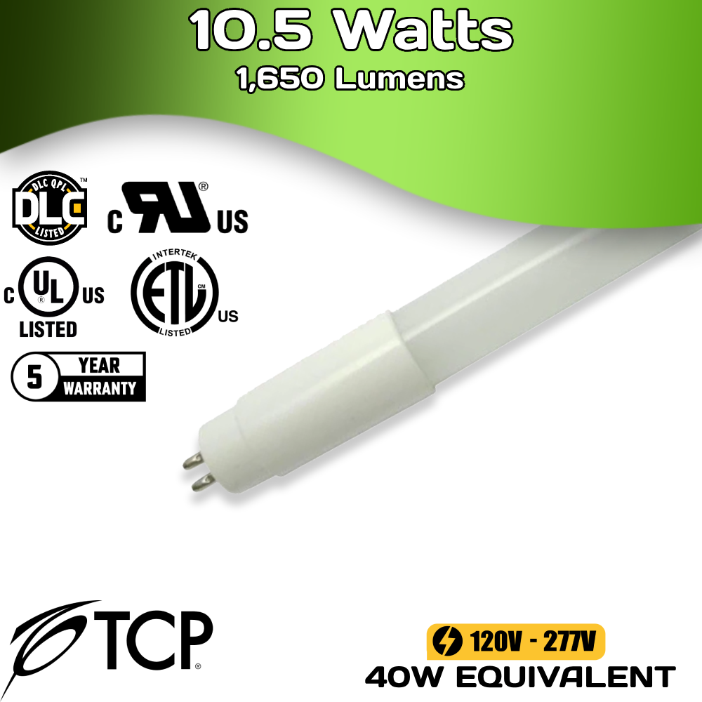 LED 10.5W 4' T8 2E BYPASS 50K