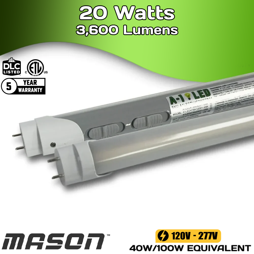 A-1 LED - 4ft - Adjustable Tube - 8/12/20w (Case 25)