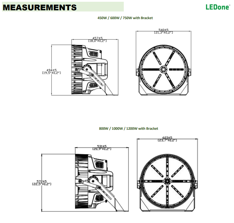 277-480 Volt LEDone Stadium Lights