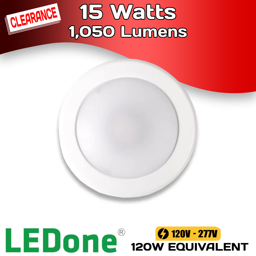 Clearance - 6" Downlight - 15 Watts - 1050 Lumens - 5000k - LEDone Downlight