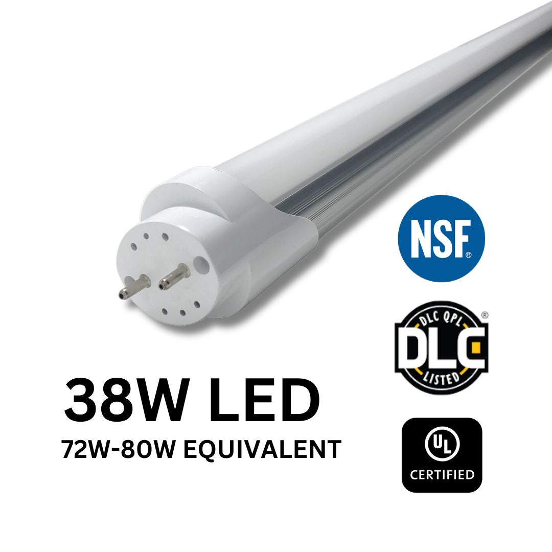 8ft 38W G13 Tube Light (High Output 2-pin) (Case of 20)