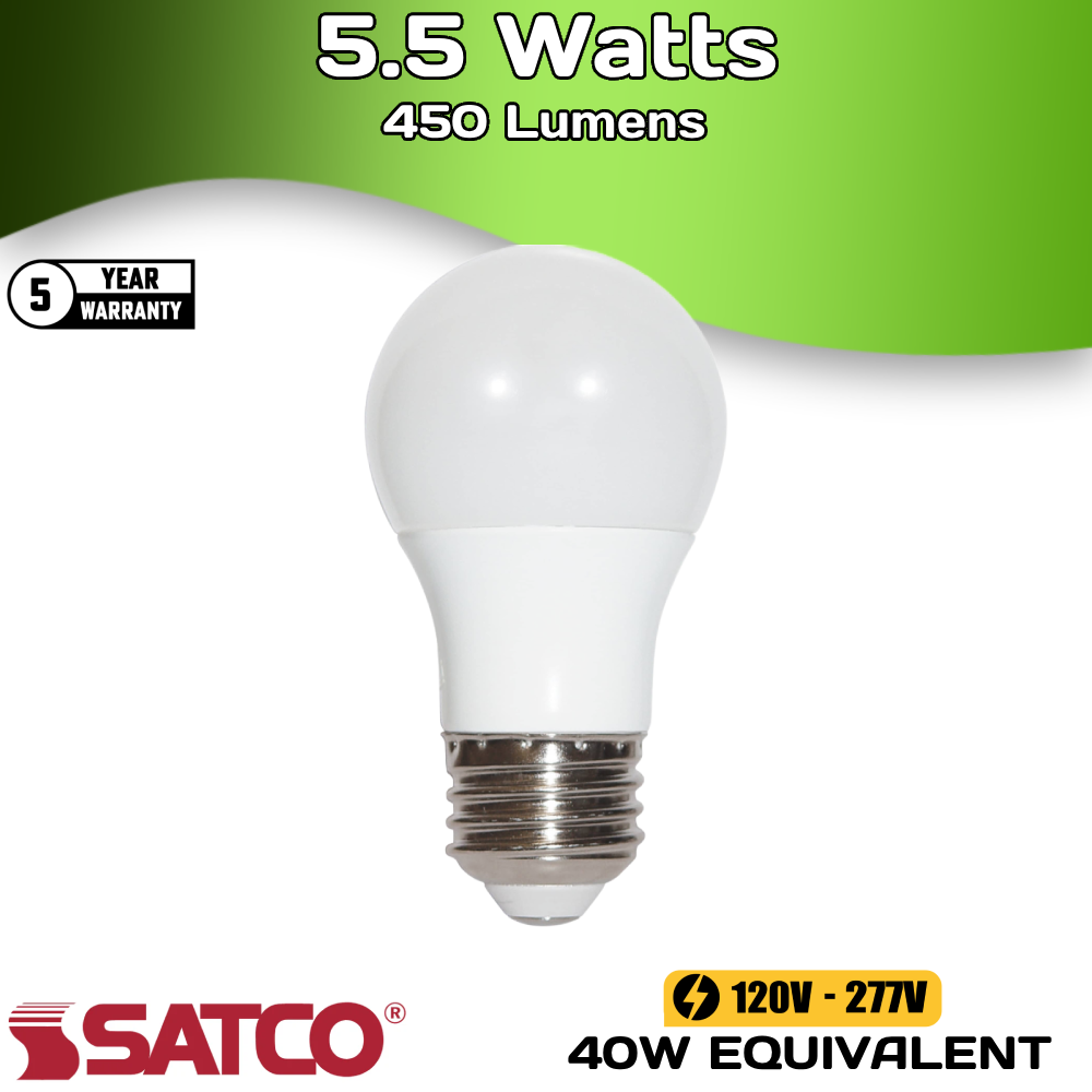 Satco - A15 - 5.5 Watts - 450 Lumens - 5000 K
