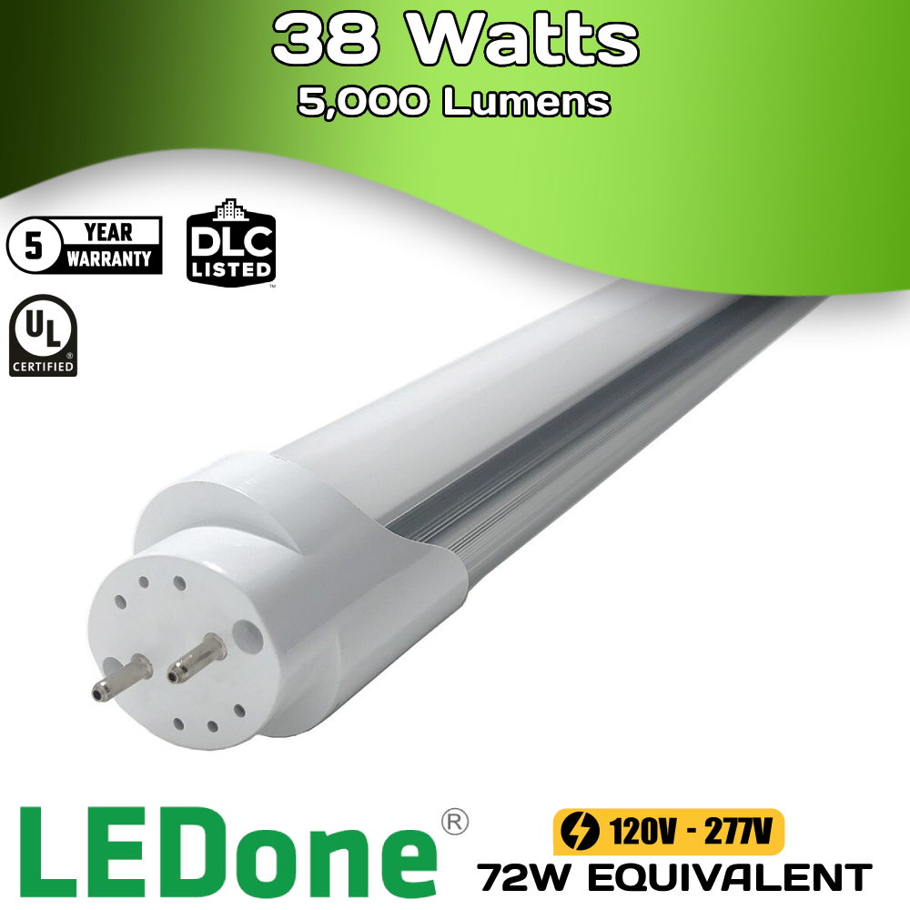 LEDone - 8ft - 38 Watts - 5000 Lumens - T8 - (Case of 20)