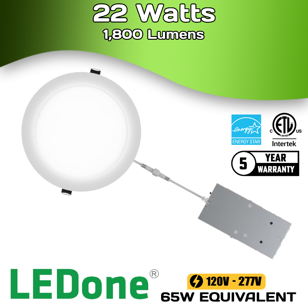 8" LEDone Downlight - 22 Watts - 1,800 Lumens