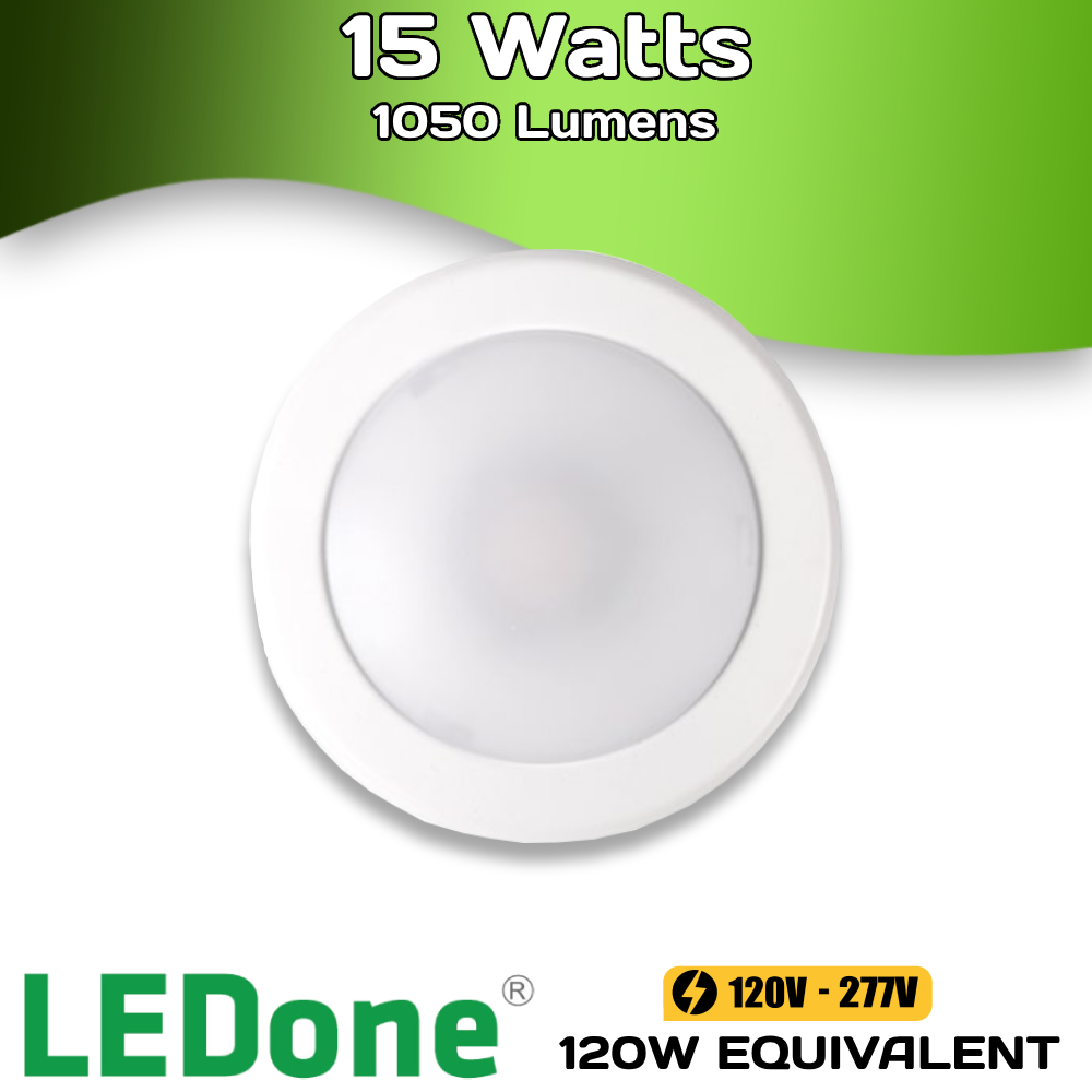 6" Downlight - 15 Watts - 1050 Lumens - 5000k - LEDone Downlight