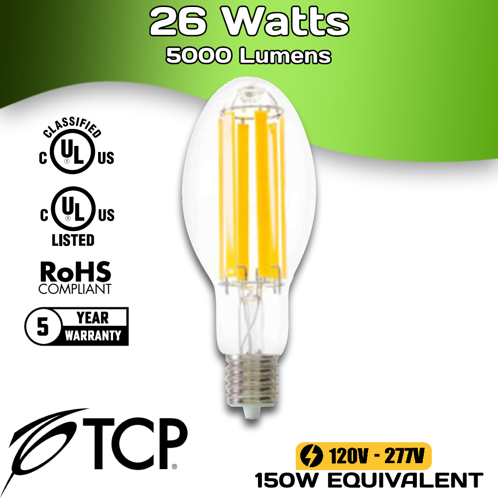 5000 Lumens - 26 Watts - 4000 Kelvin - LED High Bay Retrofit Lamp