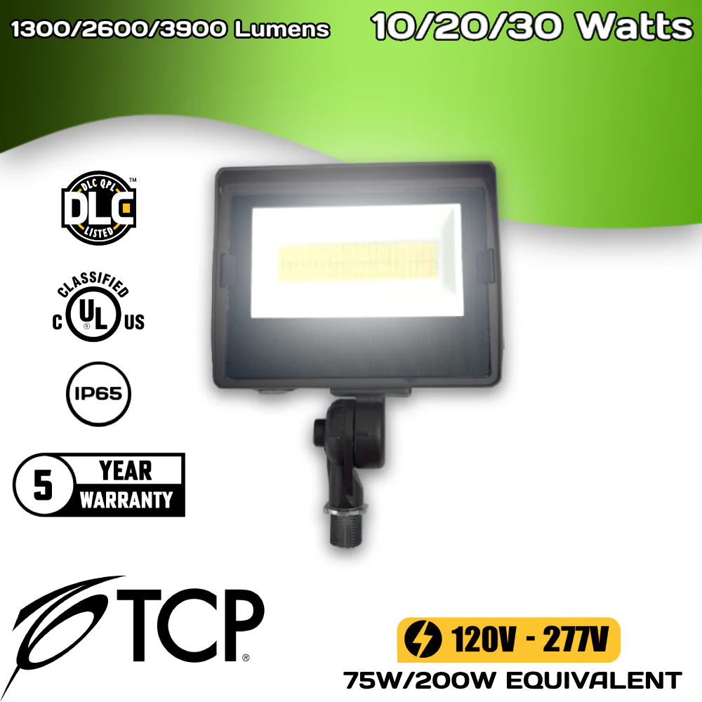 LED Flood Light - 10/20/30 Watts - 1300/2600/3900 Lumen - 30/40/50 Kelvin