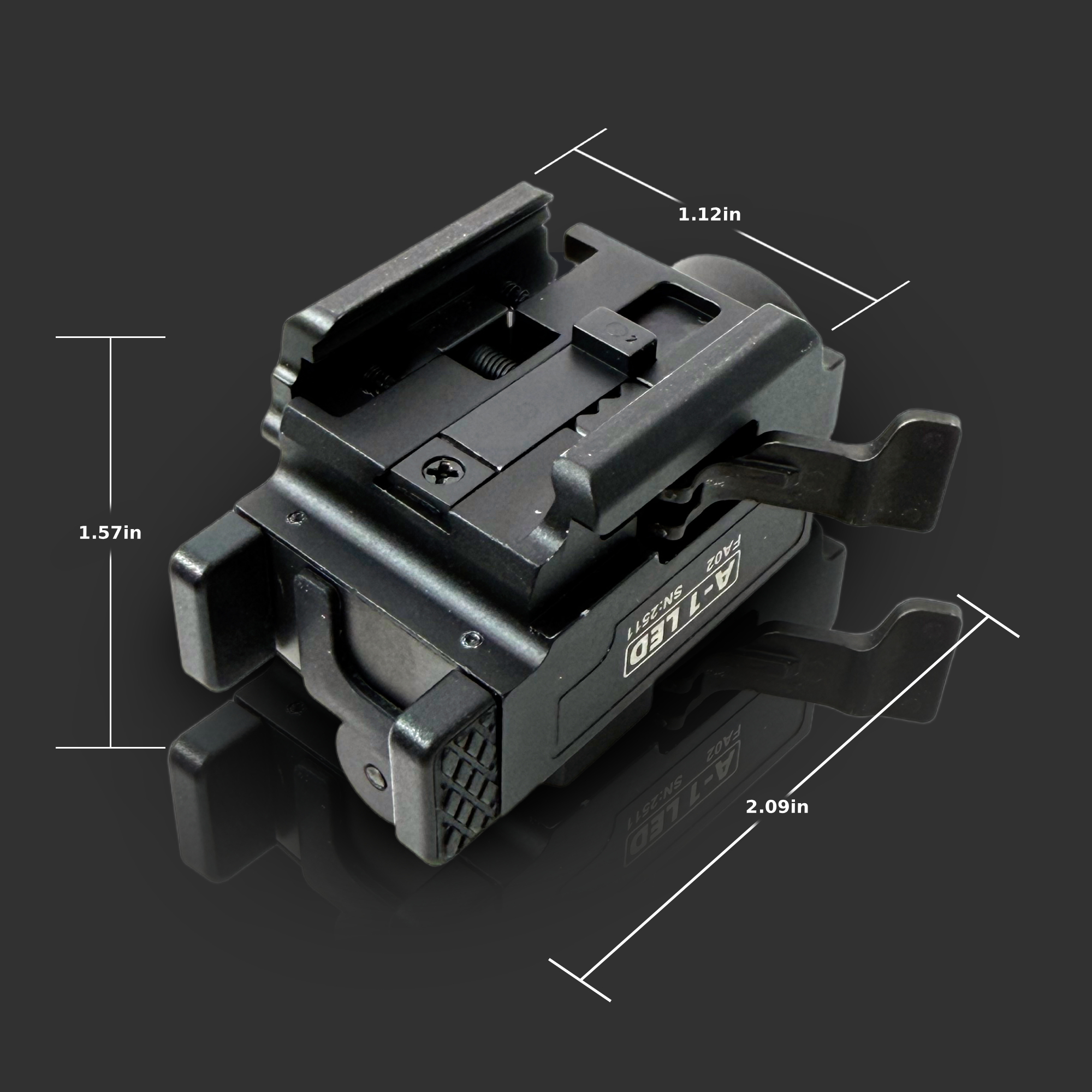 FA02 - 10 Watts - 800 Lumen - Green Laser - LED Firearm Light