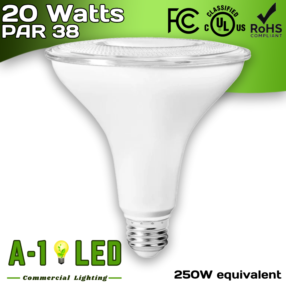 PAR38 - 20 Watts - 2800 Lumens - 3000 Kelvin - Sunco