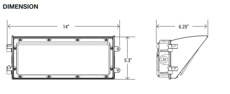 45W Semi Cutoff Wall Pack