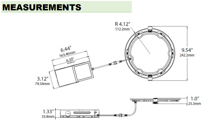 8" LEDone Downlight - 22 Watts - 1,800 Lumens