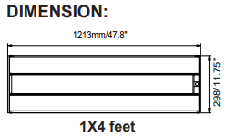 1x4 Tunable Center Basket Troffer