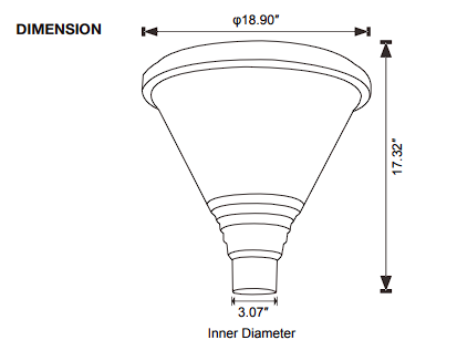Solar LED Hourglass Post Top Light