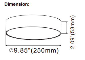 9" LED Surface Round Down Light