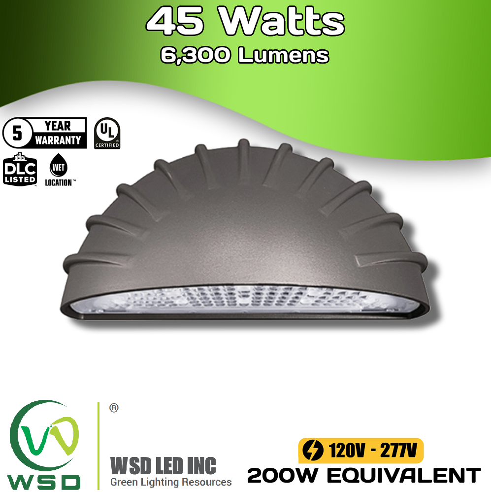 45W Football LED Full Cutoff Wallpack