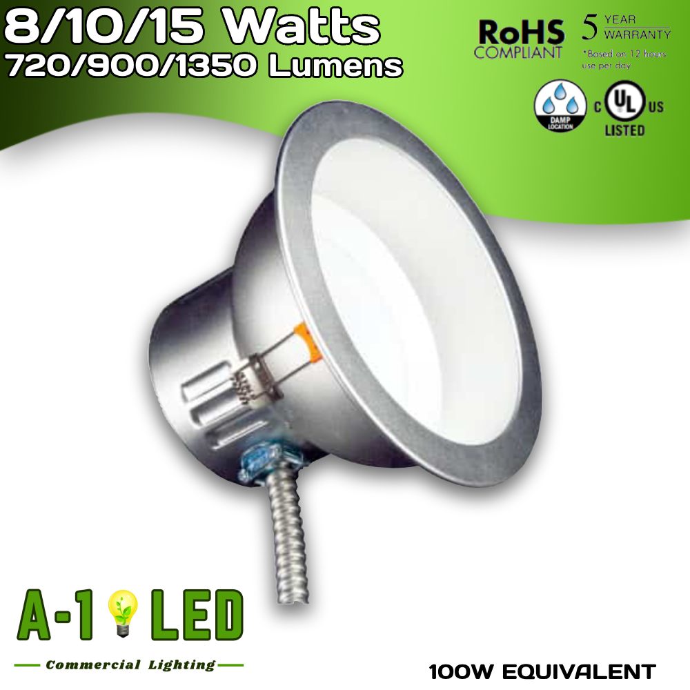 Can Light - 8/10/15 Watts - 27/35/50K - AC 120~277 Volts