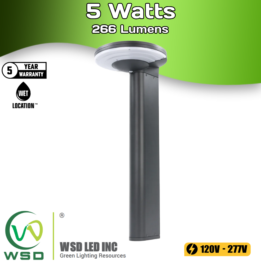 Solar LED Round Bollard Light