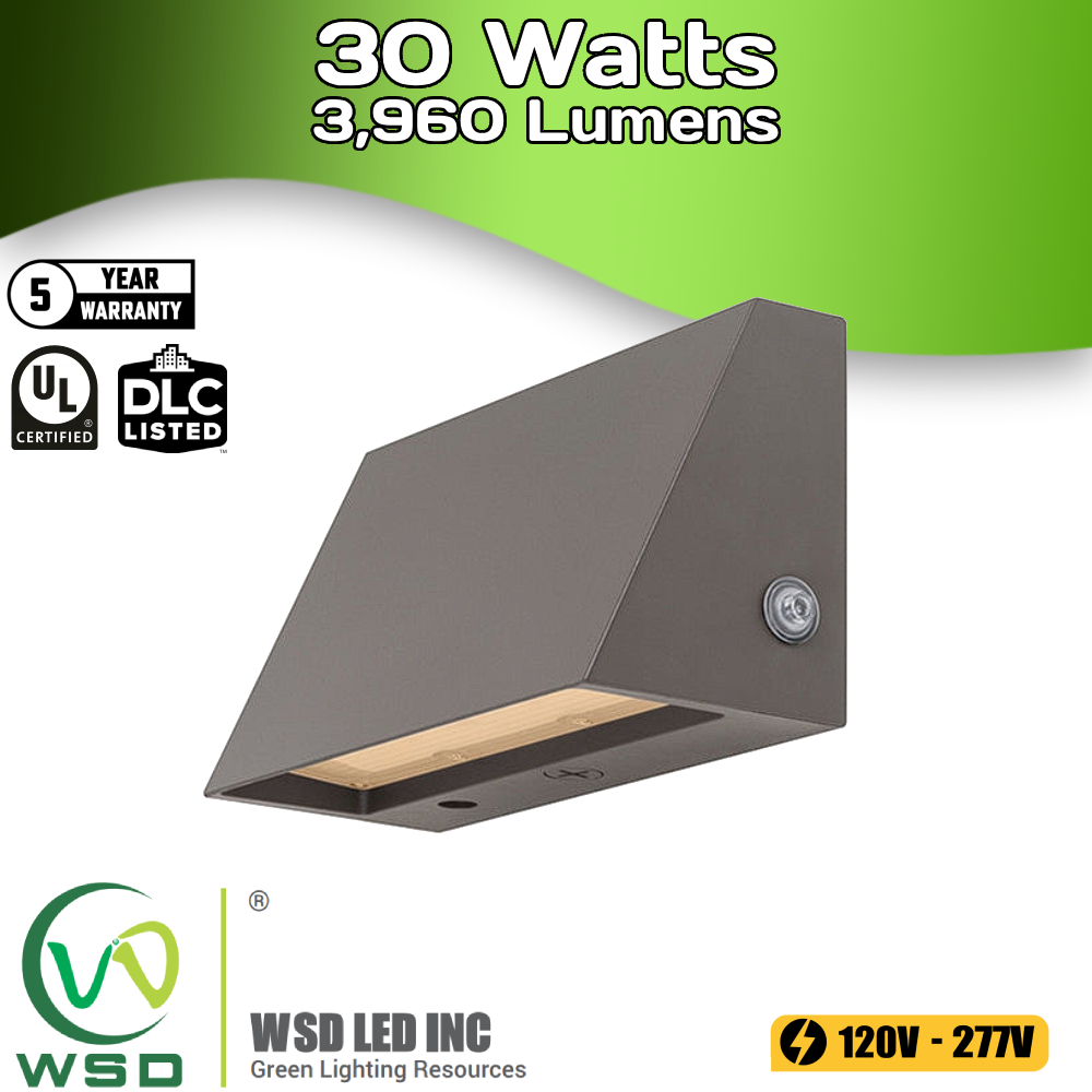 30 Watt - 3,960 Lumens - 30/40/50K (adjustable wattage) - Wall Pack