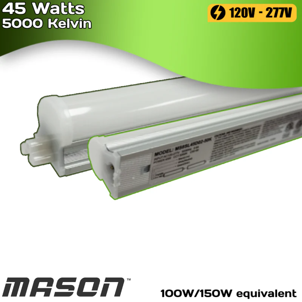 8 ft - 45 Watts - 5000 Kelvin - LED Mason Magnetic Stick - MS8SL45D02-50K