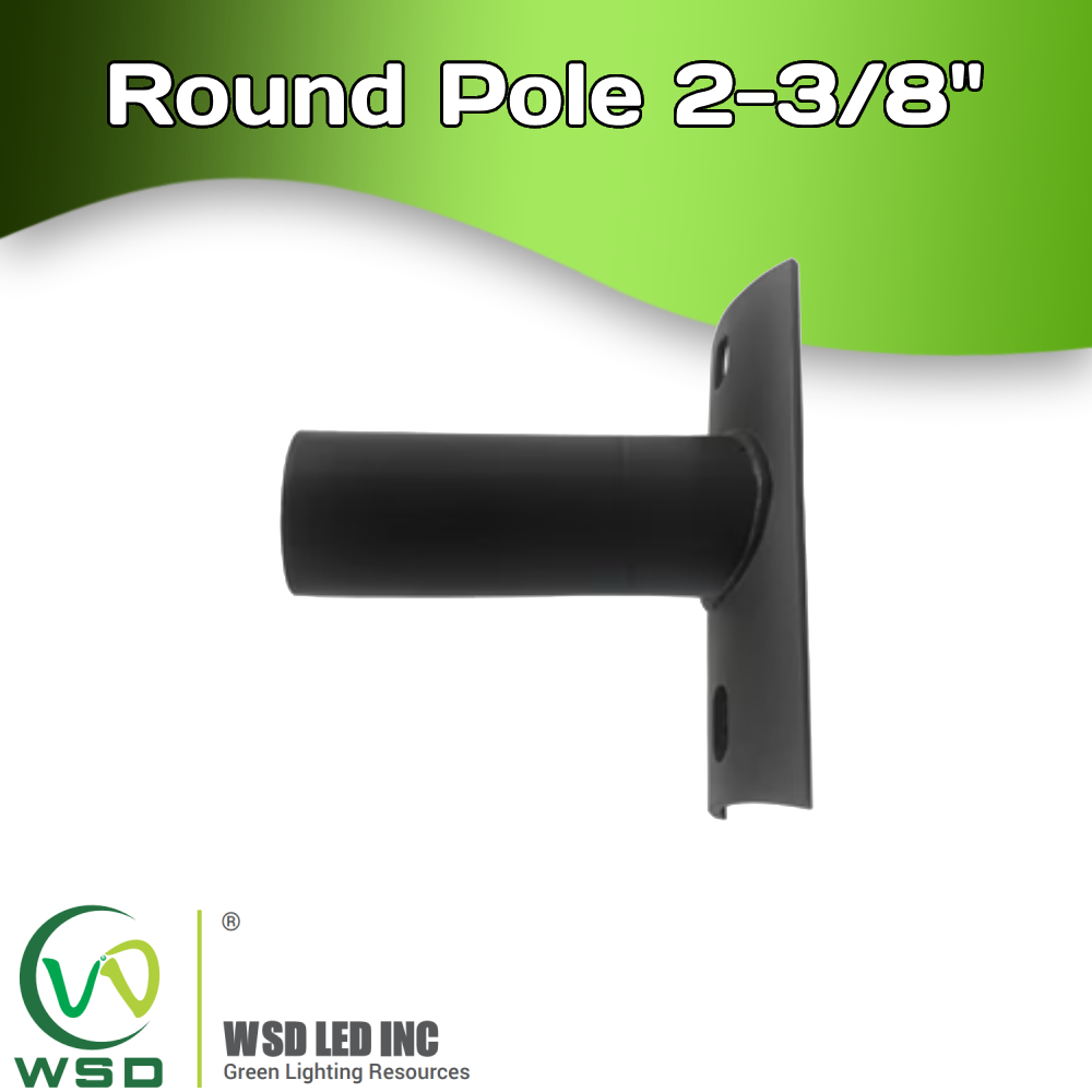 Round Pole 2-3/8" OD Horizontal Tenon Arc Adapter (Bullhorn)