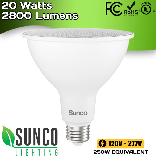 PAR38 - 20 Watts - 2800 Lumens - 5000 Kelvin - Sunco